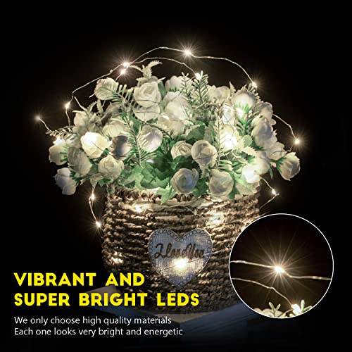 Brightown 12 Pack LED Fairy Lights Battery Operated String Lights - 7ft 20LED Waterproof Silver Wire Firefly Starry Moon Lights for DIY Crafts Wedding Table Centerpieces Party Bedroom Christmas