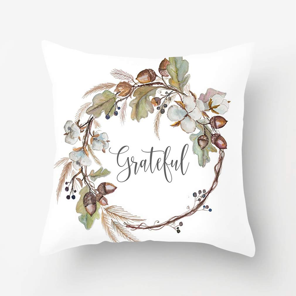 PSDWETS Merry Christmas Pillow Covers 18x18 Set of 4 Christmas Decorations Snowman Santa Claus Wreath Christmas Tree Winter Holiday Decor Throw Cushion Case for Home Couch