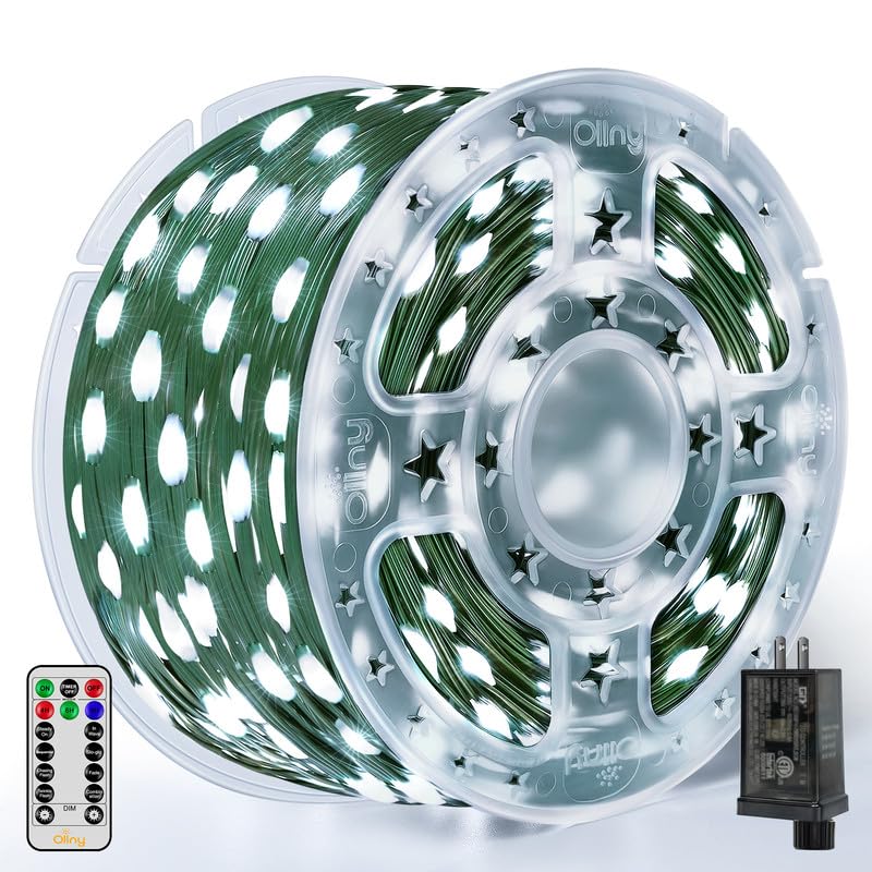 Ollny Christmas Lights 1000 LED 330 FT, IP67 Waterproof Plug in Christmas Tree Lights with Remote, 8 Modes, 3 Timers, Dimmable, House Xmas Indoor Decorations Outdoor Christmas Lights (Multicolored)