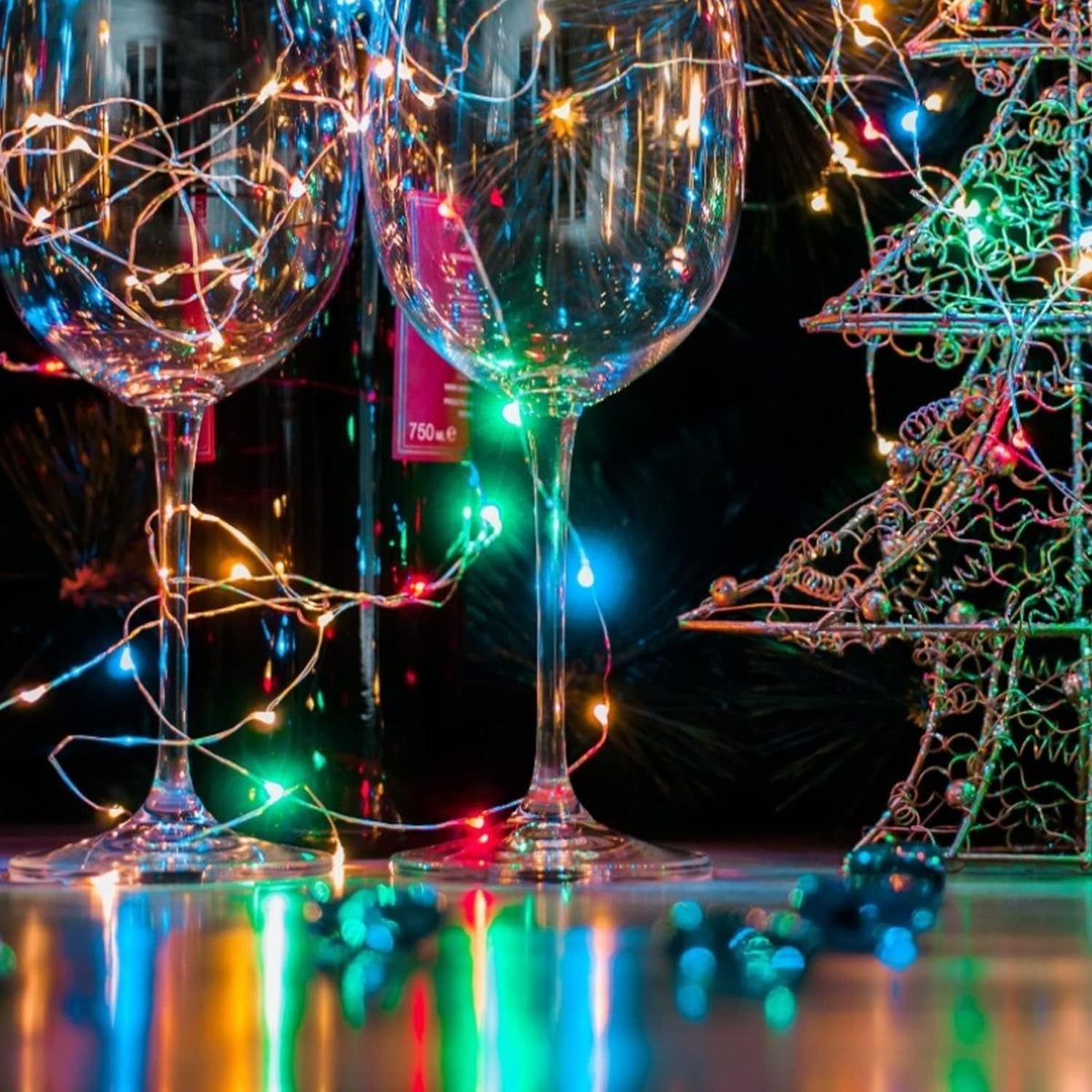 Brightown 12 Pack LED Fairy Lights Battery Operated String Lights - 7ft 20LED Waterproof Silver Wire Firefly Starry Moon Lights for DIY Crafts Wedding Table Centerpieces Party Bedroom Christmas