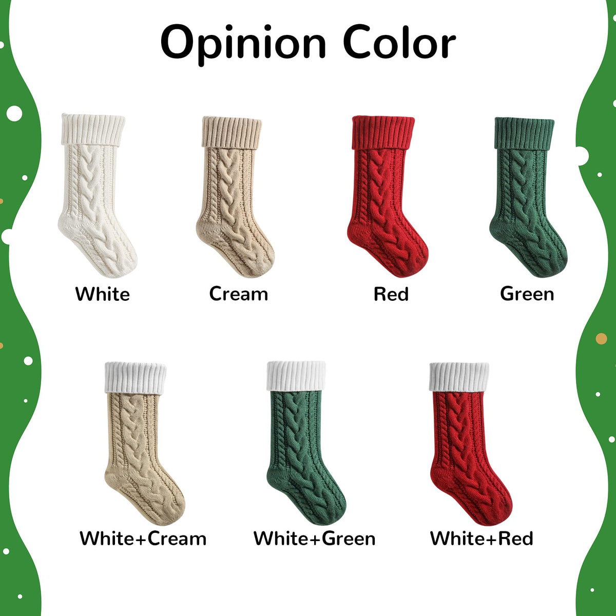 Custom Christmas Stocking，Personalized Stockings for Christmas，18' Large Knitted Christmas Stocking，Suitable for Fireplace, Stairs, Xmas Tree, Bedroom Decorations