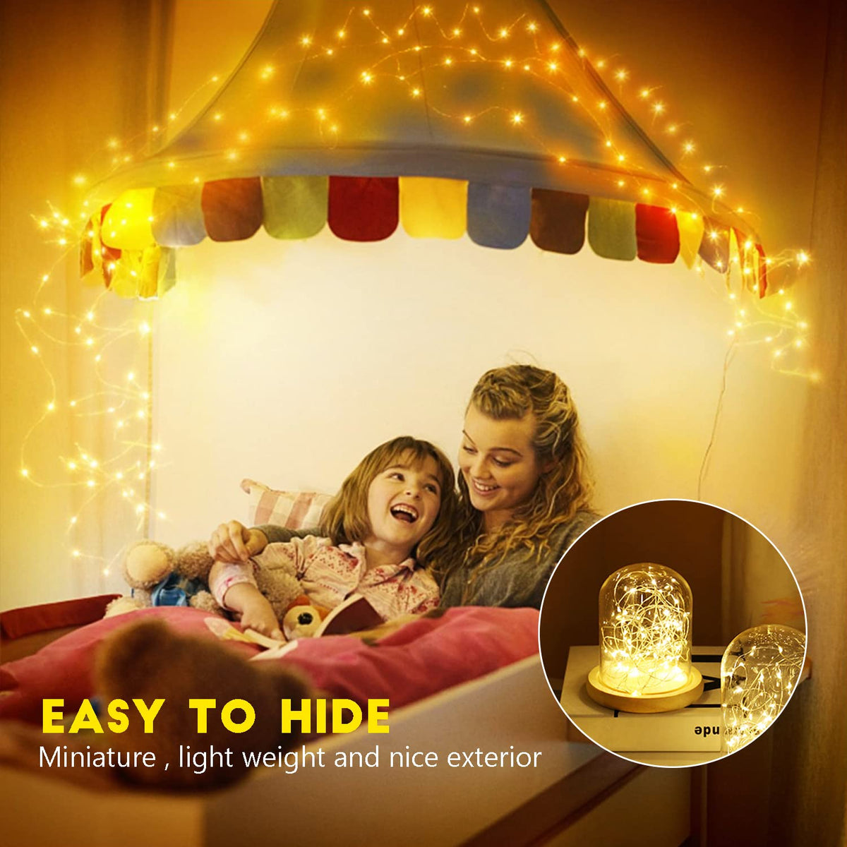 Brightown 12 Pack LED Fairy Lights Battery Operated String Lights - 7ft 20LED Waterproof Silver Wire Firefly Starry Moon Lights for DIY Crafts Wedding Table Centerpieces Party Bedroom Christmas