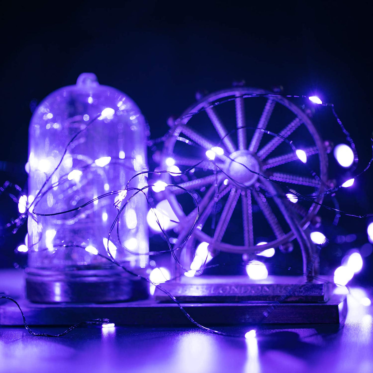 Brightown 12 Pack LED Fairy Lights Battery Operated String Lights - 7ft 20LED Waterproof Silver Wire Firefly Starry Moon Lights for DIY Crafts Wedding Table Centerpieces Party Bedroom Christmas