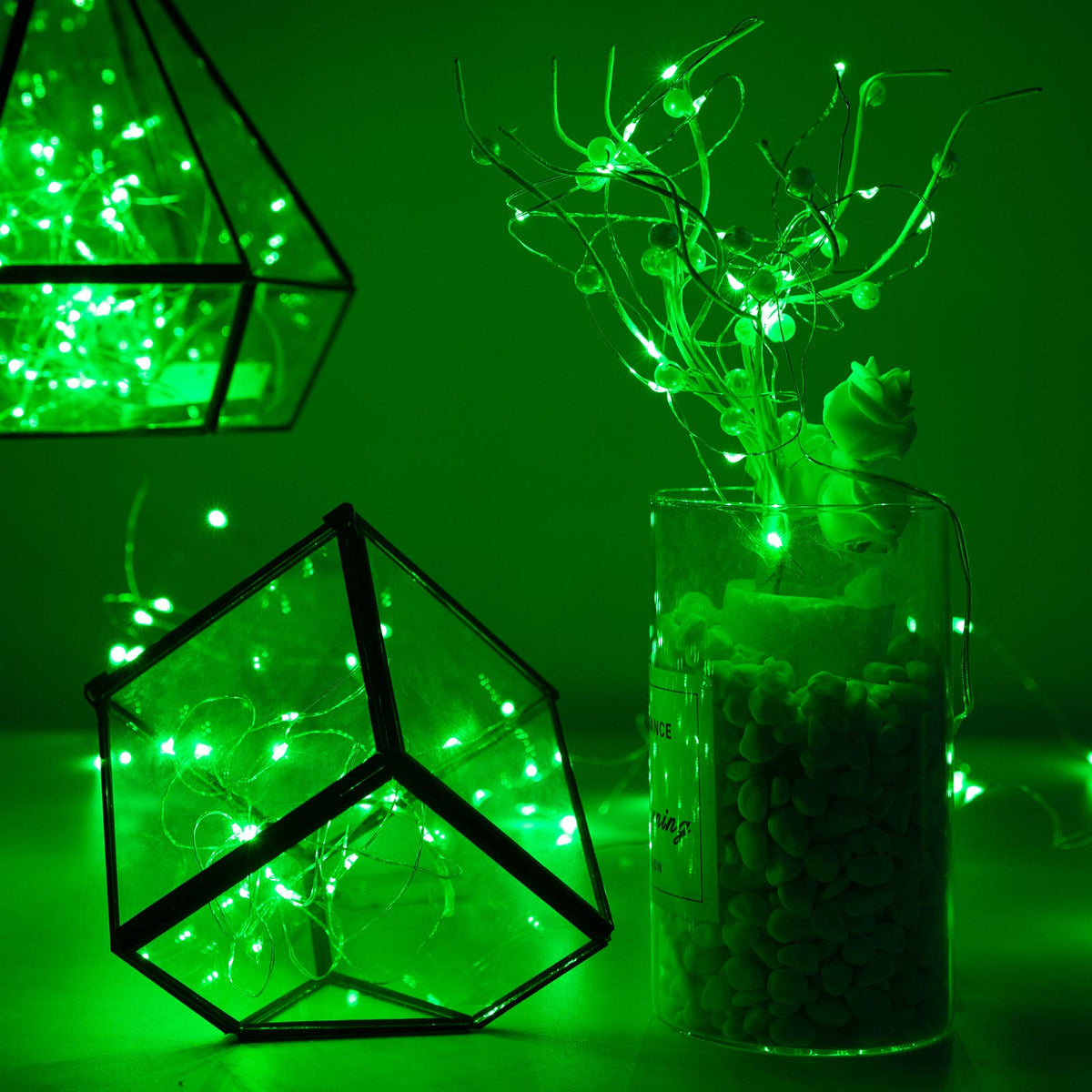 Brightown 12 Pack LED Fairy Lights Battery Operated String Lights - 7ft 20LED Waterproof Silver Wire Firefly Starry Moon Lights for DIY Crafts Wedding Table Centerpieces Party Bedroom Christmas