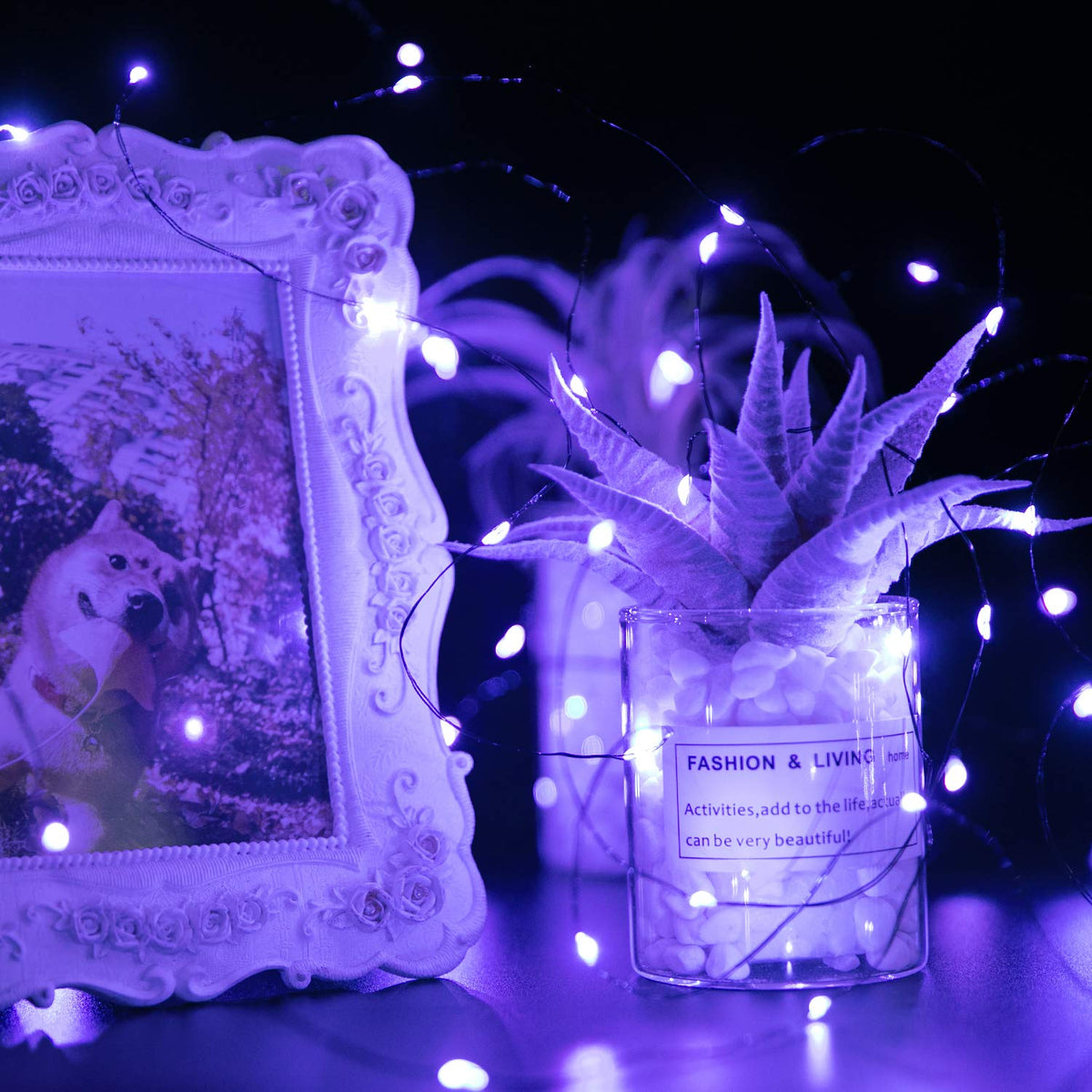 Brightown 12 Pack LED Fairy Lights Battery Operated String Lights - 7ft 20LED Waterproof Silver Wire Firefly Starry Moon Lights for DIY Crafts Wedding Table Centerpieces Party Bedroom Christmas