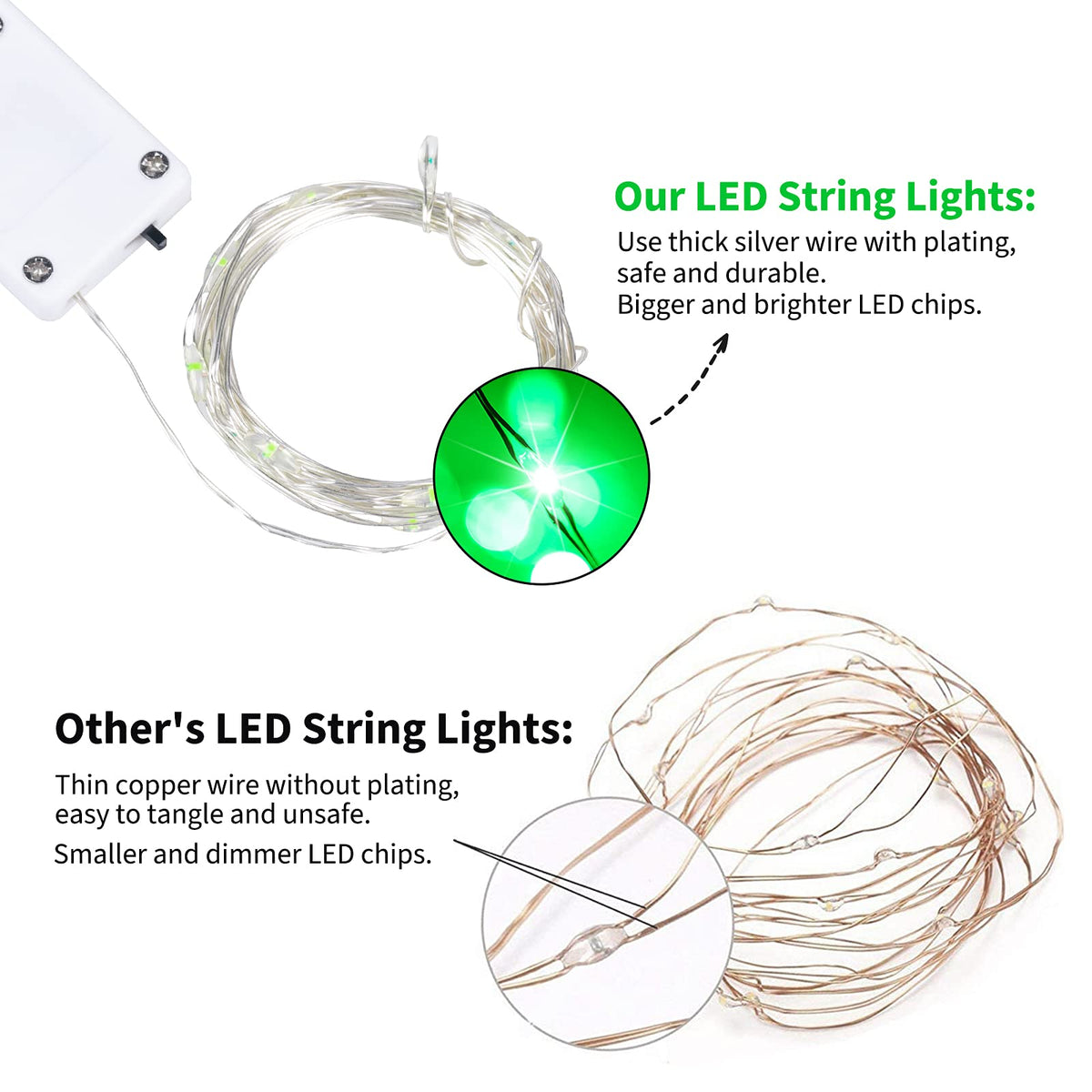Brightown 12 Pack LED Fairy Lights Battery Operated String Lights - 7ft 20LED Waterproof Silver Wire Firefly Starry Moon Lights for DIY Crafts Wedding Table Centerpieces Party Bedroom Christmas