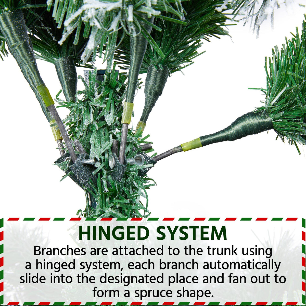 Yaheetech 4.5ft Artificial Christmas Tree, Realistic Premium Spruce Hinged Full Christmas Tree with 320 Branch Tips Holiday Xmas Tree W/Metal Hinges & Foldable Base for Home Party Office Decoration