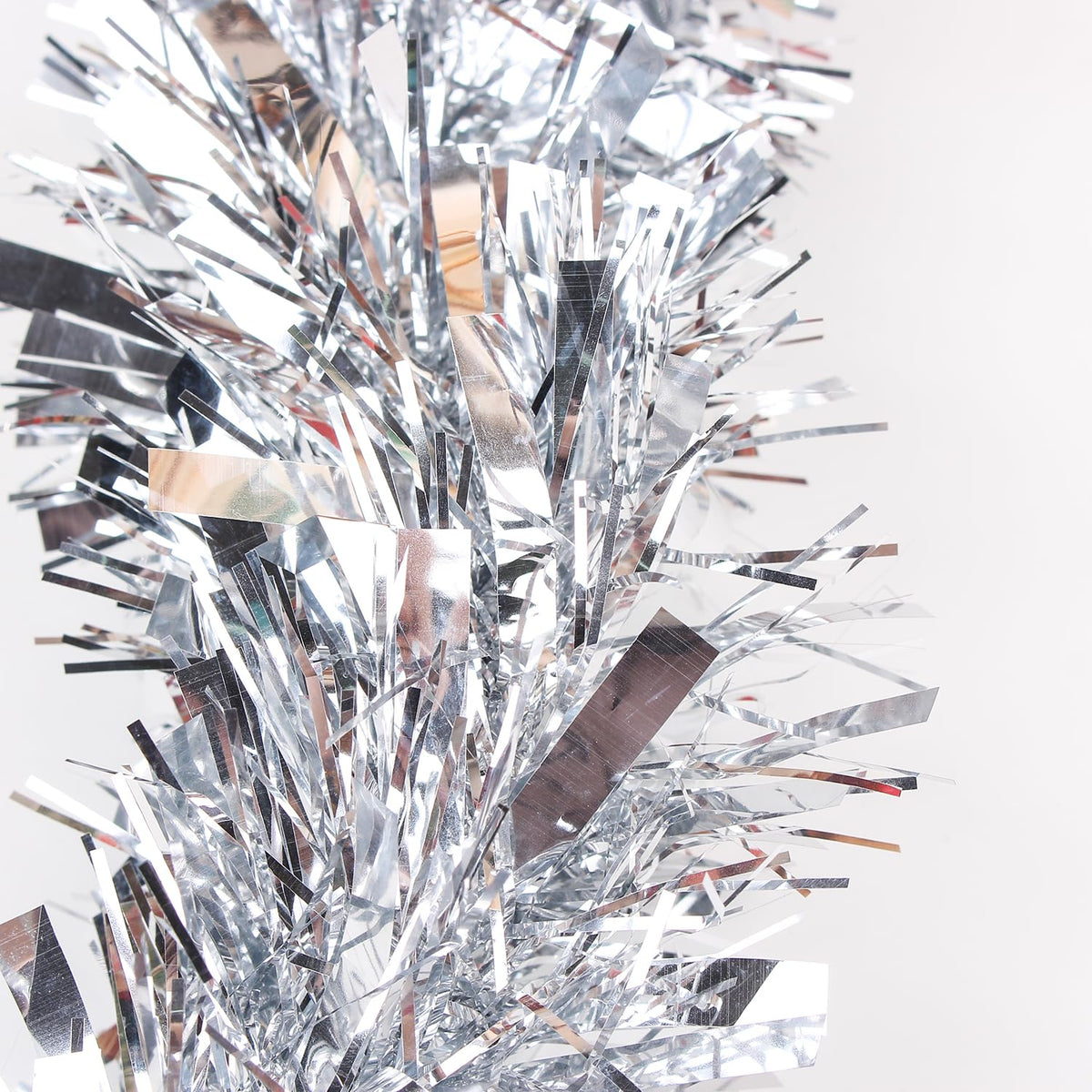 33FT Christmas Tinsel Garland,Silvery Shiny Metallic Foil Decorations for Parade Floats, Halloween, Christmas Tree, New Year Parties,Birthday Party,Indoor and Outdoor Disco Party Supplies