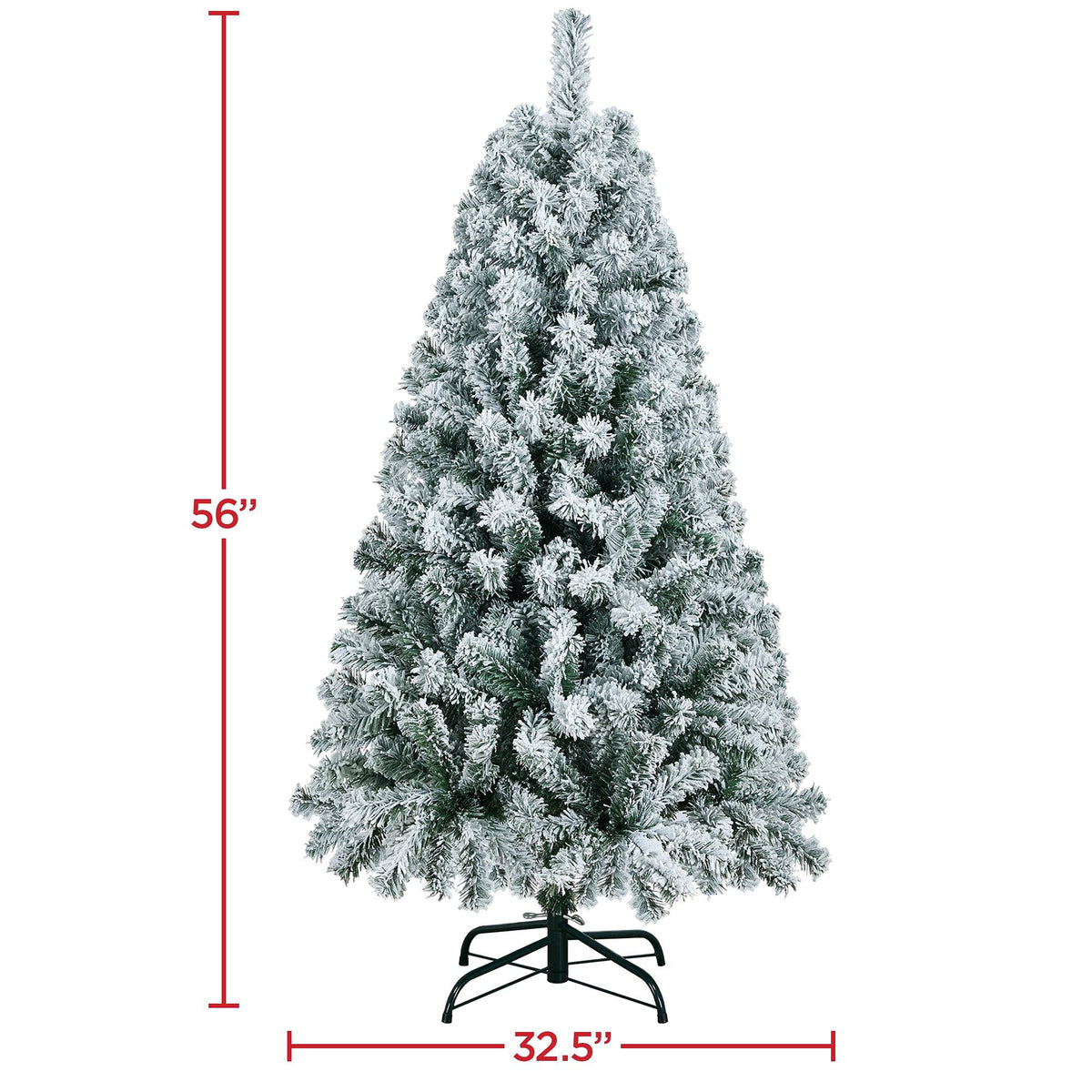 Yaheetech 4.5ft Artificial Christmas Tree, Realistic Premium Spruce Hinged Full Christmas Tree with 320 Branch Tips Holiday Xmas Tree W/Metal Hinges & Foldable Base for Home Party Office Decoration