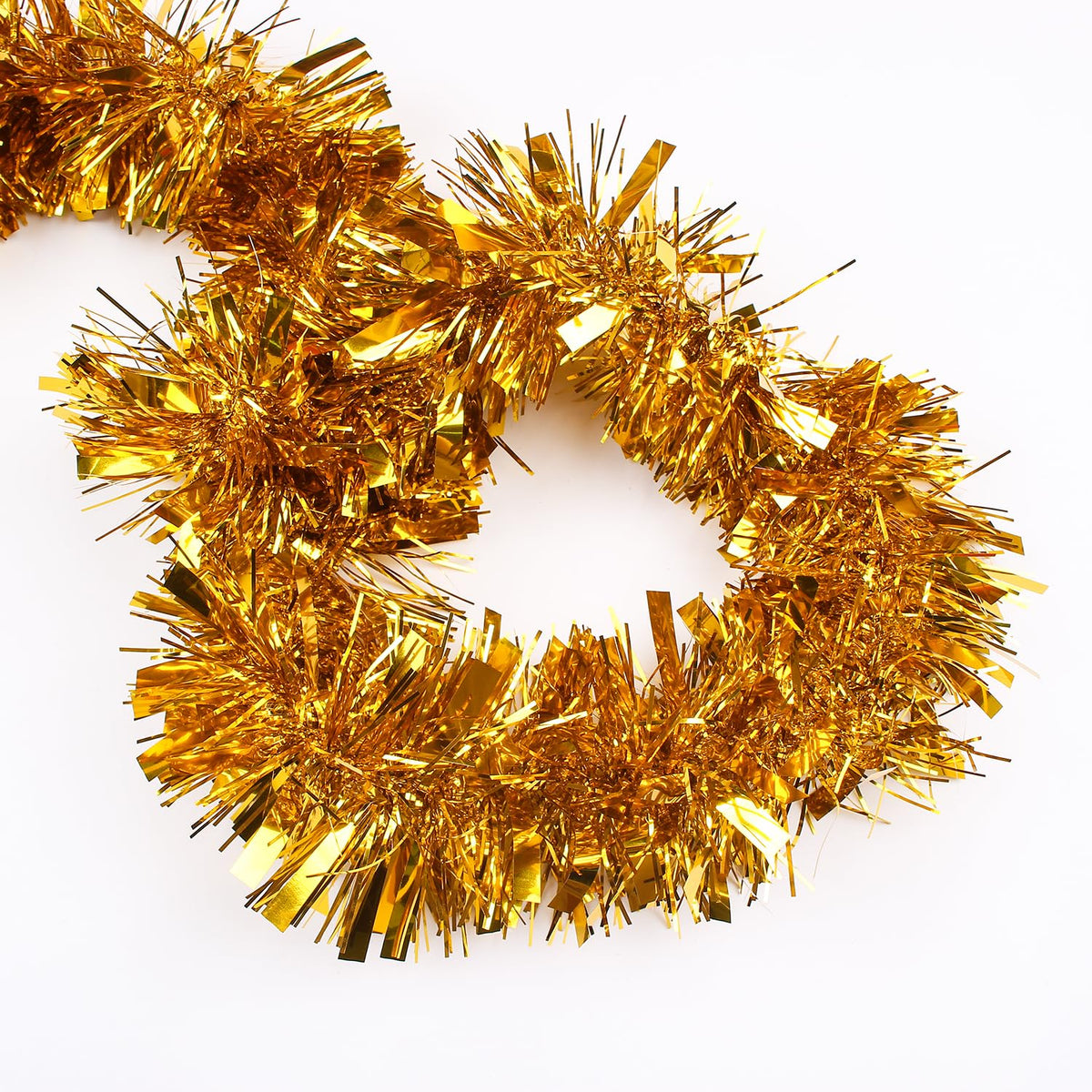 33FT Christmas Tinsel Garland,Silvery Shiny Metallic Foil Decorations for Parade Floats, Halloween, Christmas Tree, New Year Parties,Birthday Party,Indoor and Outdoor Disco Party Supplies