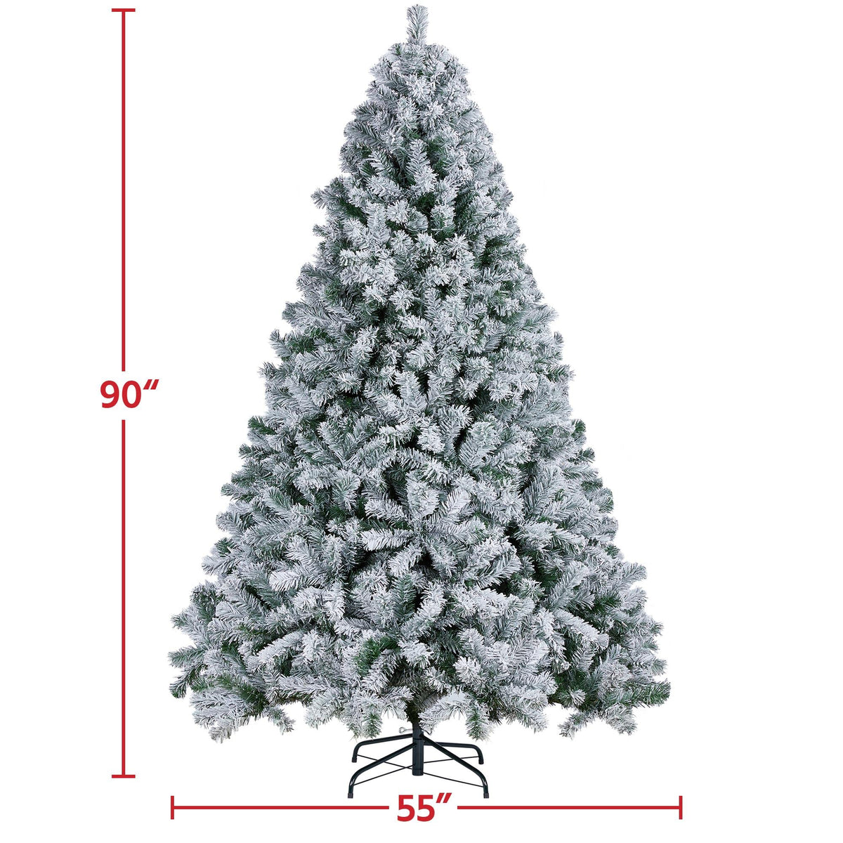 Yaheetech 4.5ft Artificial Christmas Tree, Realistic Premium Spruce Hinged Full Christmas Tree with 320 Branch Tips Holiday Xmas Tree W/Metal Hinges & Foldable Base for Home Party Office Decoration