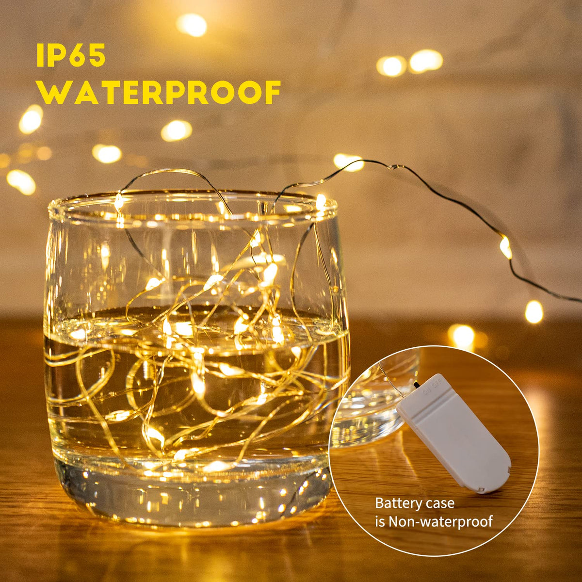Brightown 12 Pack LED Fairy Lights Battery Operated String Lights - 7ft 20LED Waterproof Silver Wire Firefly Starry Moon Lights for DIY Crafts Wedding Table Centerpieces Party Bedroom Christmas