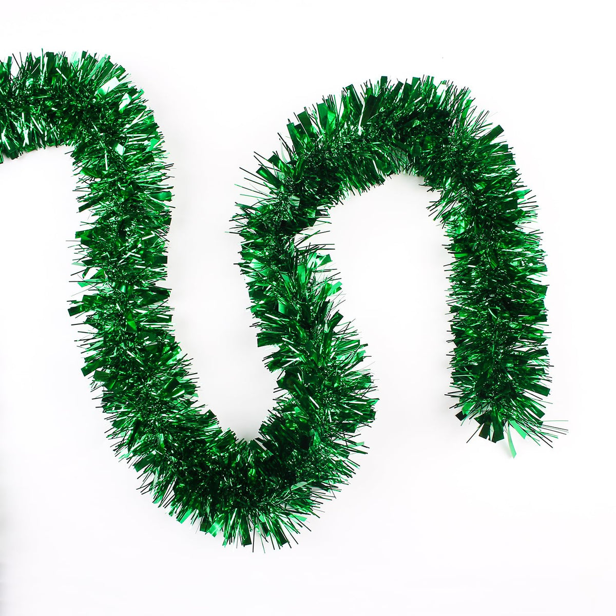 33FT Christmas Tinsel Garland,Silvery Shiny Metallic Foil Decorations for Parade Floats, Halloween, Christmas Tree, New Year Parties,Birthday Party,Indoor and Outdoor Disco Party Supplies