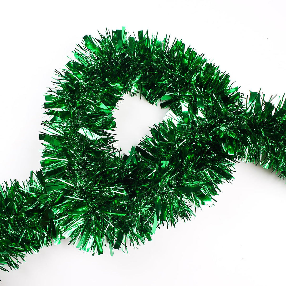 33FT Christmas Tinsel Garland,Silvery Shiny Metallic Foil Decorations for Parade Floats, Halloween, Christmas Tree, New Year Parties,Birthday Party,Indoor and Outdoor Disco Party Supplies