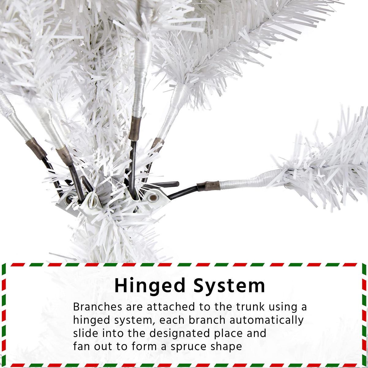 Yaheetech 4.5ft Artificial Christmas Tree, Realistic Premium Spruce Hinged Full Christmas Tree with 320 Branch Tips Holiday Xmas Tree W/Metal Hinges & Foldable Base for Home Party Office Decoration