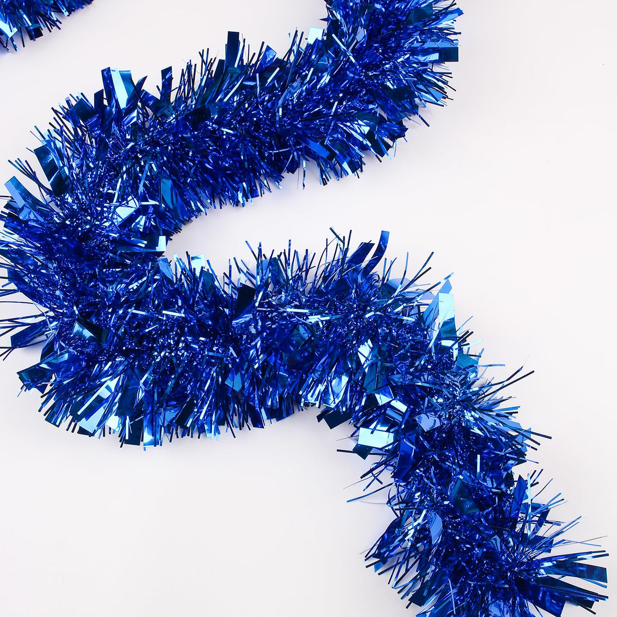 33FT Christmas Tinsel Garland,Silvery Shiny Metallic Foil Decorations for Parade Floats, Halloween, Christmas Tree, New Year Parties,Birthday Party,Indoor and Outdoor Disco Party Supplies