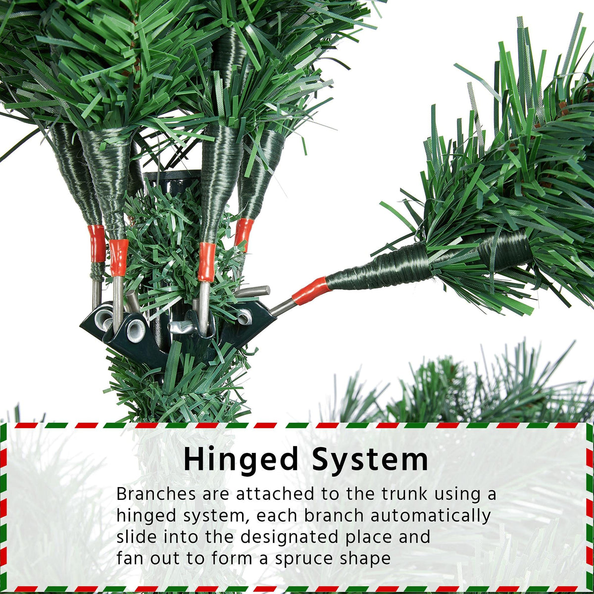 Yaheetech 4.5ft Artificial Christmas Tree, Realistic Premium Spruce Hinged Full Christmas Tree with 320 Branch Tips Holiday Xmas Tree W/Metal Hinges & Foldable Base for Home Party Office Decoration